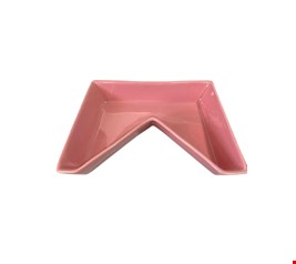 Bandeja Bandeirola Cerâmica Rosa 17cmC X 13cmL