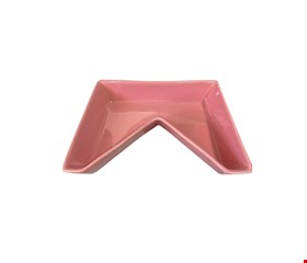 Bandeja Bandeirola Cerâmica Rosa 17cmC X 13cmL