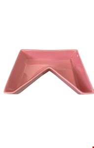 Bandeja Bandeirola Cerâmica Rosa 17cmC X 13cmL