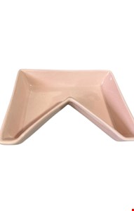 Bandeja Bandeirola Cerâmica Rosa Candy 17cmC X 13cmL