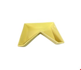 Bandeja Bandeirola Cerâmica Amarela Candy 17cmC X 13cmL