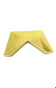 Bandeja Bandeirola Cerâmica Amarela Candy 17cmC X 13cmL