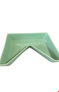 Bandeja Bandeirola Cerâmica Verde Candy 17cmC X 13cmL