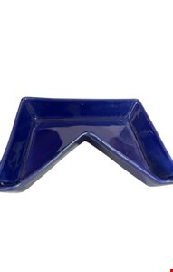 Bandeja Bandeirola Cerâmica Azul Royal 17cmC X 13cmL