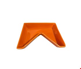 Bandeja Bandeirola Cerâmica Laranja 17cmC X 13cmL