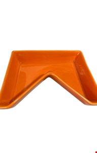 Bandeja Bandeirola Cerâmica Laranja 17cmC X 13cmL