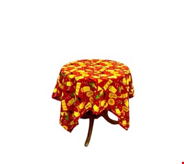 Toalha De Mesa São João Vermelha 1,45cmL X 1,45cmC