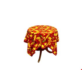 Toalha De Mesa São João Vermelha 1,45cmL X 1,45cmC