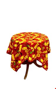 Toalha De Mesa São João Vermelha 1,45cmL X 1,45cmC