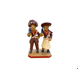 Lampião e Maria Bonita em Barro 14cmA