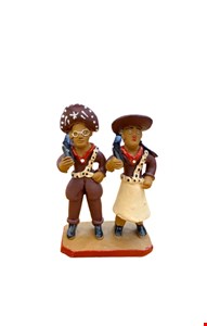 Lampião e Maria Bonita em Barro 14cmA