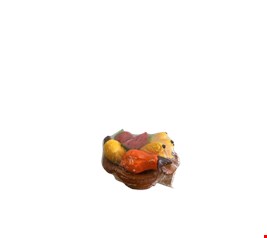 Fruteira com Frutas em Barro - P 10cmA 13cmD  