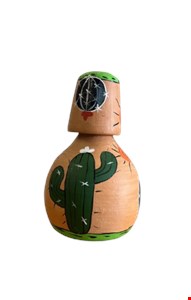 Moringa decorada Cactus base verde 21cmA