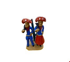 Lampião e Maria Bonita em Barro 20cmA