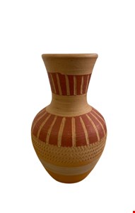 Vaso Listrado Vertical Faixa Cinza 33cmA 10cmD Vaso Listrado Vertical Faixa Cinza 33cmA 10cmD