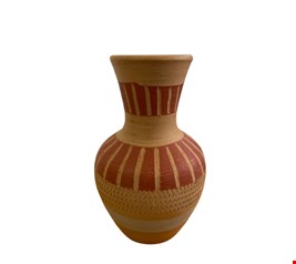 Vaso Listrado Vertical Faixa Cinza 33cmA 10cmD Vaso Listrado Vertical Faixa Cinza 33cmA 10cmD