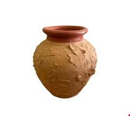 Vaso Barro Texturizado 30cmA 15cmD Vaso Barro Texturizado 30cmA 15cmD