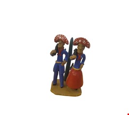 Lampião e maria bonita Vermelho e azul - 18cmA