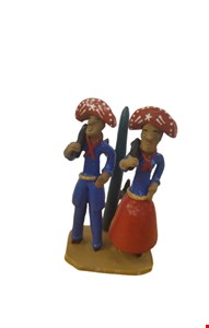Lampião e maria bonita Vermelho e azul - 18cmA