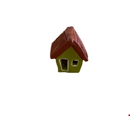 Casinha de Barro Verde 6cmA 