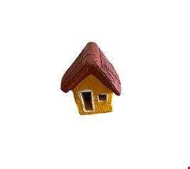 Casinha de Barro Amarela 6cmA 