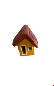 Casinha de Barro Amarela 6cmA 