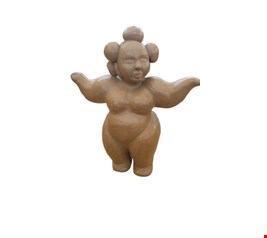 Gordinhas em barro Com coque - 30cmA