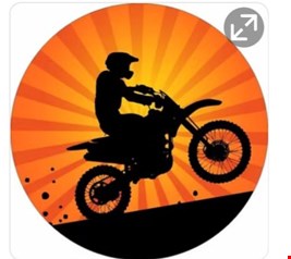 Painel Redondo Tecido Sublimado Moto -  1,50cmD