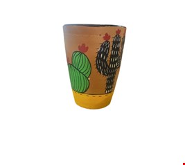Vaso Decorativo Com cacto verde e cacto preto - 20cmA