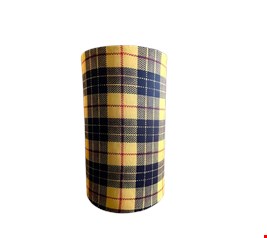 Capa de Cilindro São João Xadrez Amarelo e Preto - 80cmA 50cmD