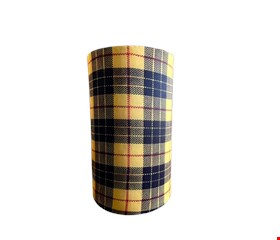 Capa de Cilindro São João Xadrez Amarelo e Preto - 80cmA 50cmD