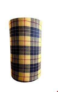 Capa de Cilindro São João Xadrez Amarelo e Preto - 80cmA 50cmD