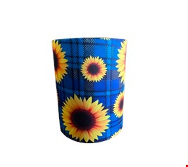 Capa de Cilindro São João Girassol Azul - 60cmA 45cmD