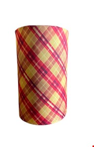 Capa de Cilindro São João - Xadrez Vermelho e Amarelo