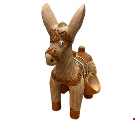 Burro De Carga em Barro Com Balaios G 50cmA