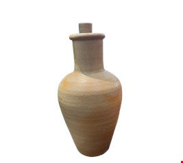 Vaso Barro Garrafa Detalhe Boca - 45cmA 12cmD