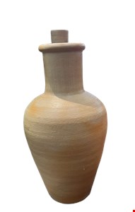 Vaso Barro Garrafa Detalhe Boca - 45cmA 12cmD