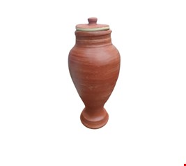 Vaso em barro vermelho balaustre G Vaso em barro vermelho balaustre G