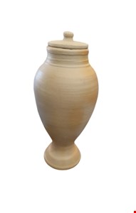 Vaso em barro Marrom balaustre G Vaso em barro Marrom balaustre G
