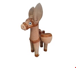 Burro em barro com balaios - 50cmA