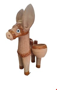 Burro em barro com balaios - 50cmA