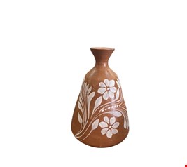 Vaso com boca pequena e Florido - 18cmA