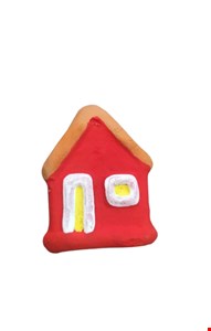 Placa decorativa de casa / Vermelha - 8 cmA