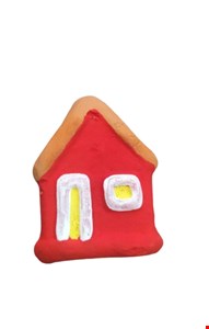 Placa decorativa de casa / Vermelha - 8 cmA Placa decorativa de casa / Vermelha - 8 cmA