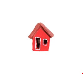 Casinha de Barro vermelha 8cmA