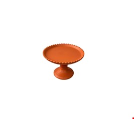 Suporte Balaustre Borda Ondulada Laranja-12cmA 18cmD - 
