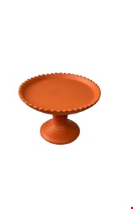 Suporte Balaustre Borda Ondulada Laranja-12cmA 18cmD - 