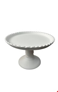 Suporte Balaustre Borda Ondulada Branco-12cmA 18cmD