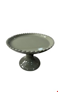 Suporte Balaustre Borda Ondulada Verde Musgo Brilhante-12cmA 18cmD