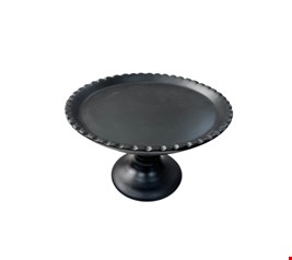 Suporte Balaustre Borda Ondulada Preto -12cmA 18cmD